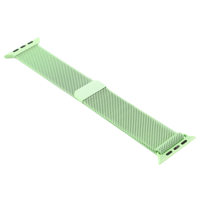 For Apple Watch Series 7 41mm / 6 & SE & 5 & 4 40mm / 3 & 2 & 1 38mm Color-changing Magnetic Nylon Watch Band(Dark Green) by bashfashion