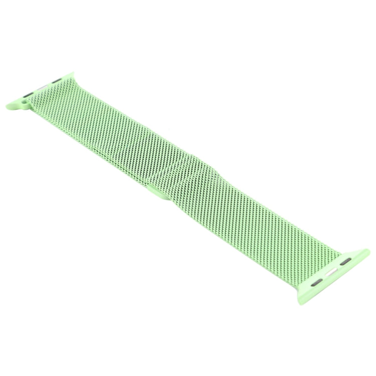 For Apple Watch Series 7 41mm / 6 & SE & 5 & 4 40mm / 3 & 2 & 1 38mm Color-changing Magnetic Nylon Watch Band(Dark Green) by bashfashion