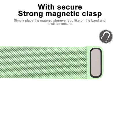 For Apple Watch Series 7 41mm / 6 & SE & 5 & 4 40mm / 3 & 2 & 1 38mm Color-changing Magnetic Nylon Watch Band(Dark Green) by bashfashion