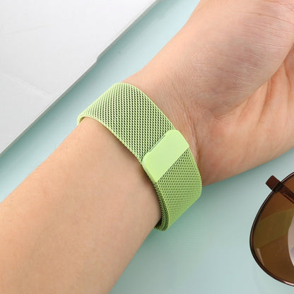 For Apple Watch Series 7 41mm / 6 & SE & 5 & 4 40mm / 3 & 2 & 1 38mm Color-changing Magnetic Nylon Watch Band (Green) by bashfashion