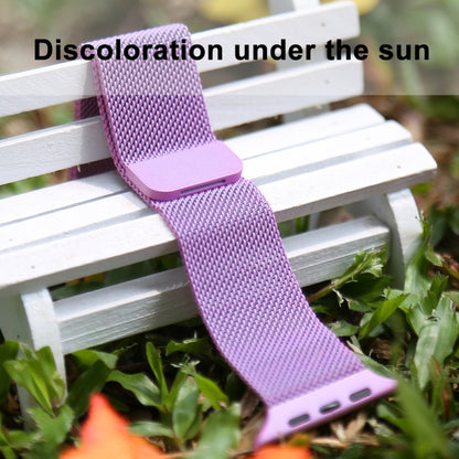 For Apple Watch Ultra 49mm&Watch Ultra 2 49mm / Series 10 46mm / 9&8&7 45mm / SE 3&SE 2&6&SE&5&4 44mm / 3&2&1 42mm Color-changing Magnetic Nylon Watch Band (Pink) by bashfashion