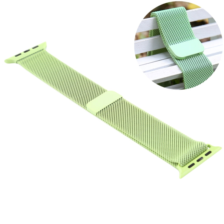 For Apple Watch Ultra 49mm&Watch Ultra 2 49mm / Series 10 46mm / 9&8&7 45mm / SE 3&SE 2&6&SE&5&4 44mm / 3&2&1 42mm Color-changing Magnetic Nylon Watch Band (Green) by bashfashion