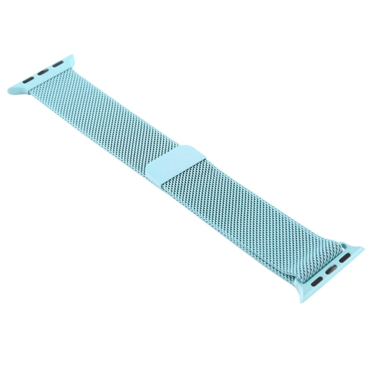 For Apple Watch Ultra 49mm&Watch Ultra 2 49mm / Series 10 46mm / 9&8&7 45mm / SE 3&SE 2&6&SE&5&4 44mm / 3&2&1 42mm Color-changing Magnetic Nylon Watch Band (Baby Blue) by bashfashion