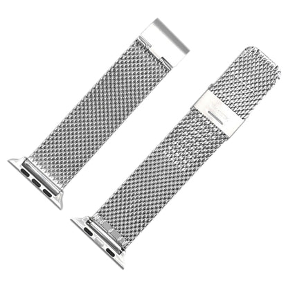 304 Stainless Steel Milanese Watch Band with Connector For Apple Watch Ultra 49mm&Watch Ultra 2 49mm / Series 10 46mm / 9&8&7 45mm / SE 3&SE 2&6&SE&5&4 44mm / 3&2&1 42mm(Silver) by bashfashion