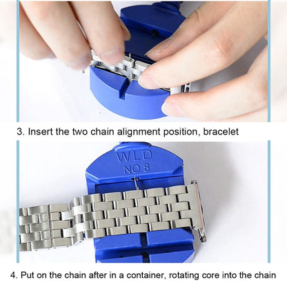 22mm Men Hidden Butterfly Buckle 7 Beads Stainless Steel Watch Band For Apple Watch 42mm by bashfashion