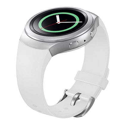 For Samsung Gear S2 Sport / Gear S2 Watch Solid Color Silicone Watchband(White) by bashfashion
