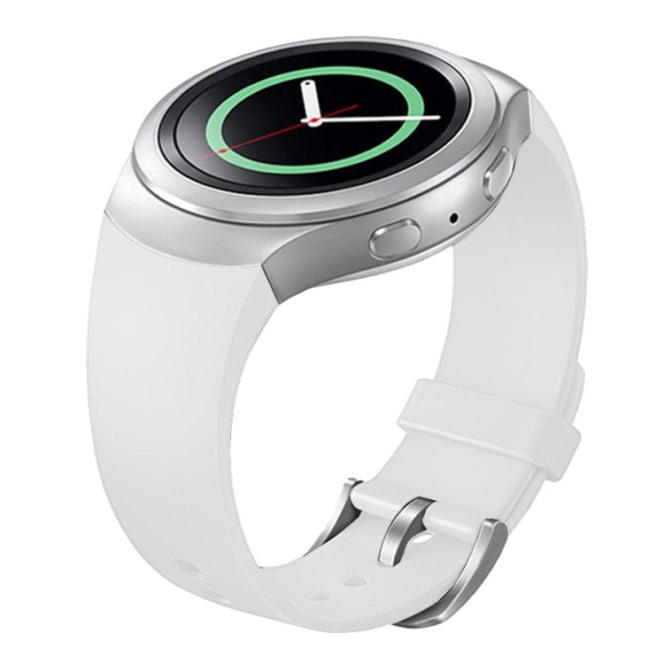 For Samsung Gear S2 Sport / Gear S2 Watch Solid Color Silicone Watchband(White) by bashfashion