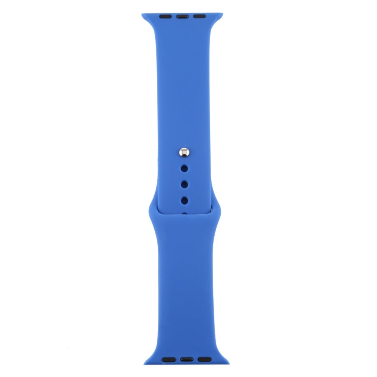 For Apple Watch Ultra 49mm&Watch Ultra 2 49mm / Series 10 46mm / 9&8&7 45mm / SE 3&SE 2&6&SE&5&4 44mm / 3&2&1 42mm Silicone Watch Band (Dark Blue) by bashfashion