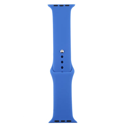 For Apple Watch Ultra 49mm&Watch Ultra 2 49mm / Series 10 46mm / 9&8&7 45mm / SE 3&SE 2&6&SE&5&4 44mm / 3&2&1 42mm Silicone Watch Band (Dark Blue) by bashfashion