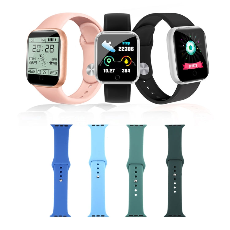 For Apple Watch Ultra 49mm&Watch Ultra 2 49mm / Series 10 46mm / 9&8&7 45mm / SE 3&SE 2&6&SE&5&4 44mm / 3&2&1 42mm Silicone Watch Band (Dark Blue) by bashfashion