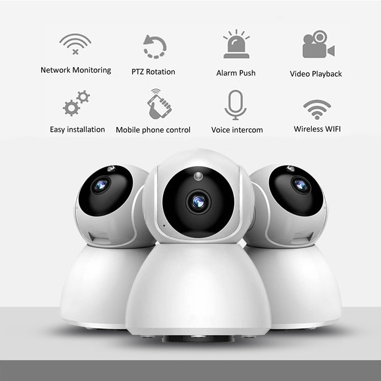 720P HD 1.0 MP Wireless IP Camera, Support Infrared Night Vision / Motion Detection / APP Control, EU Plug by bashfashion