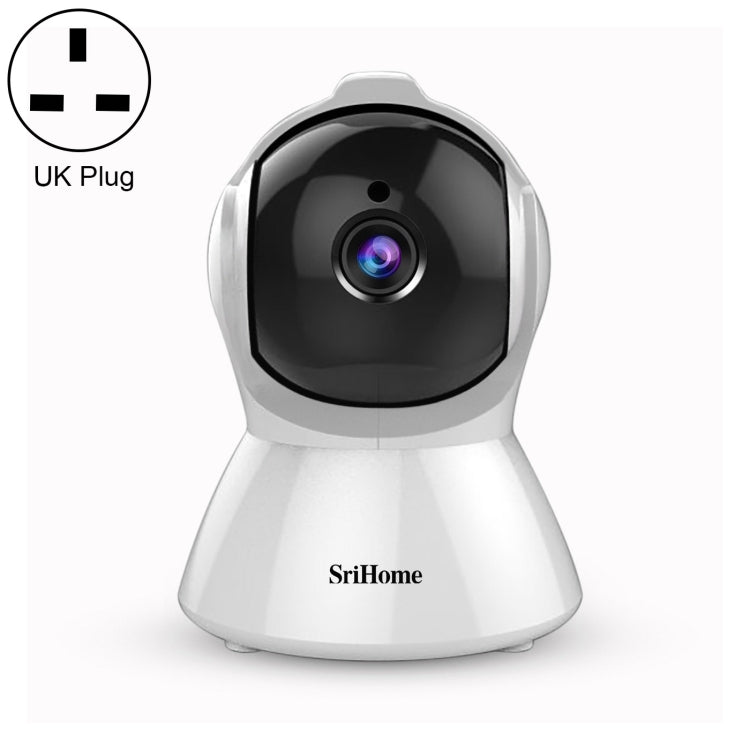 SriHome SH025 2.0 Million Pixels 1080P HD AI Auto-tracking IP Camera, Support Two Way Audio / Motion Tracking / Humanoid Detection / Night Vision / TF Card, UK Plug by SriHome