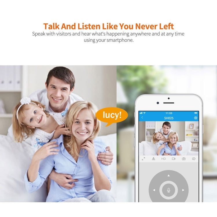 SriHome SH025 2.0 Million Pixels 1080P HD AI Auto-tracking IP Camera, Support Two Way Audio / Motion Tracking / Humanoid Detection / Night Vision / TF Card, UK Plug by SriHome