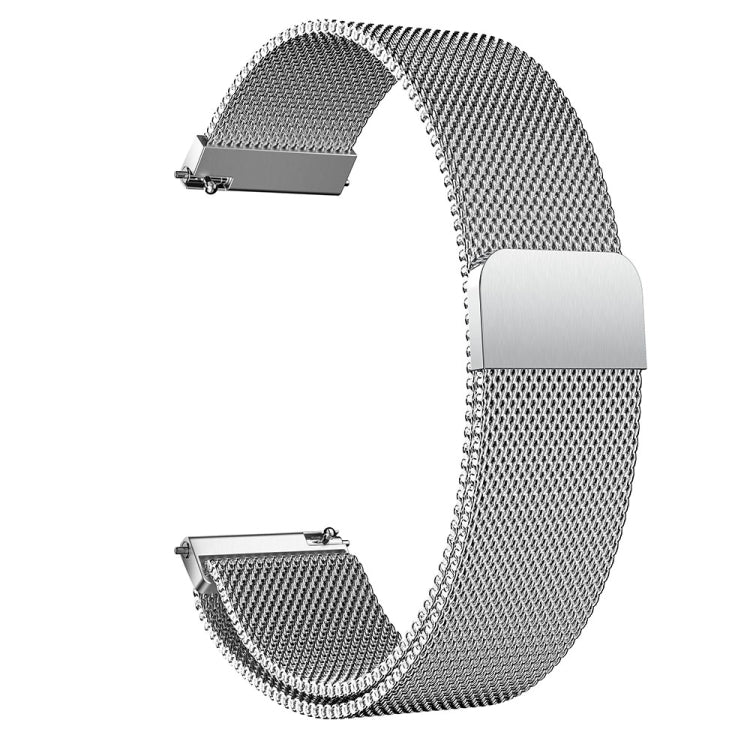 Milanis Magnetic Stainless Steel Mesh Wrist Strap WatchBand for Galaxy Watch Active 20mm(Silver) by bashfashion