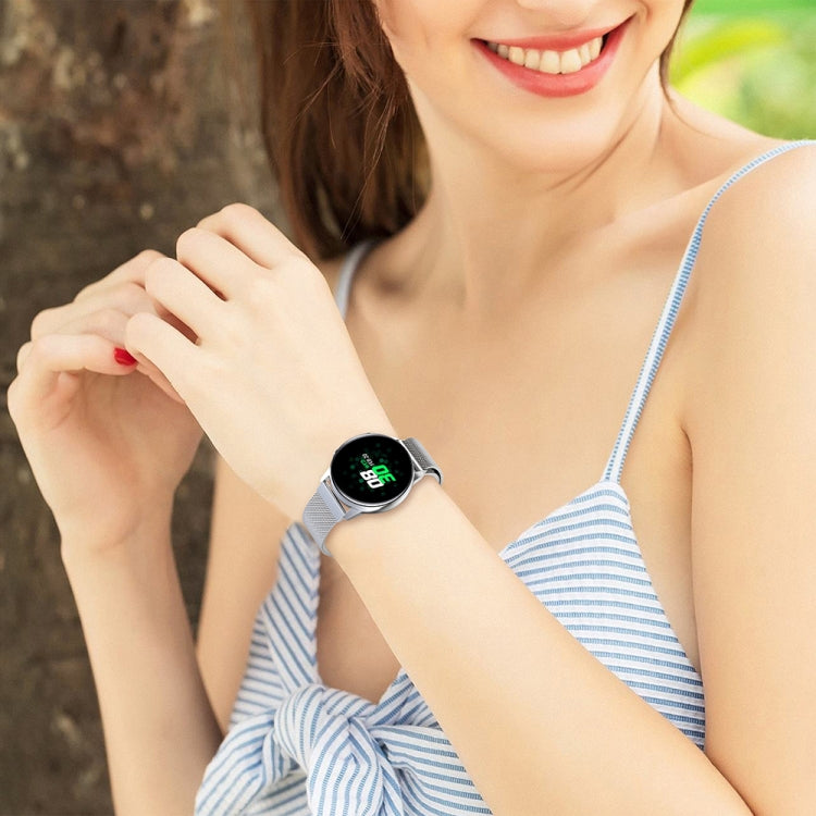 Milanis Magnetic Stainless Steel Mesh Wrist Strap WatchBand for Galaxy Watch Active 20mm(Silver) by bashfashion