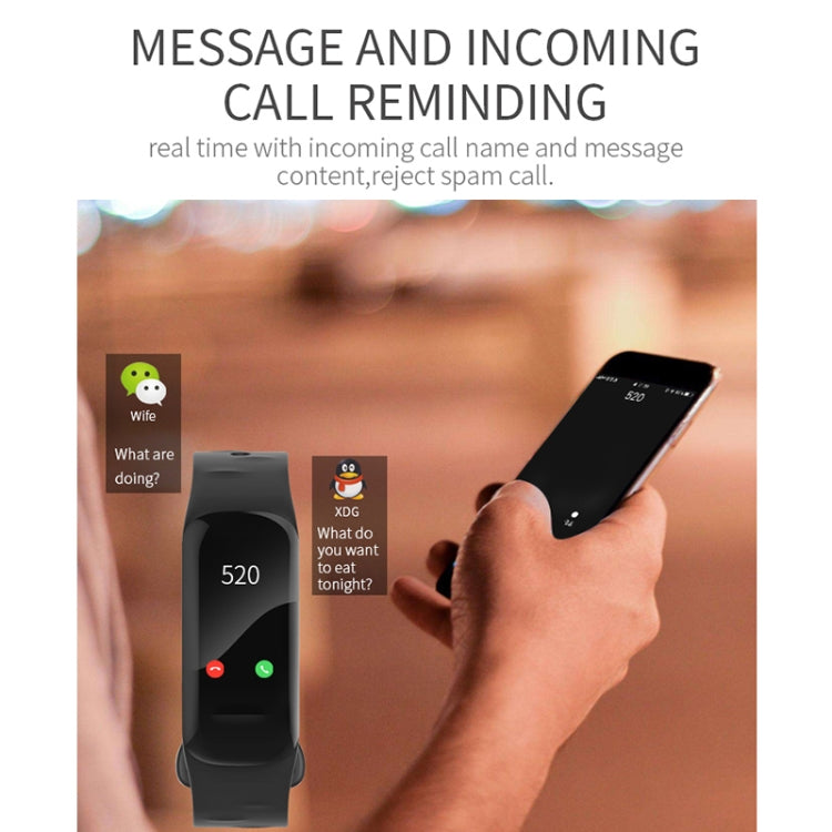 H29 1.14 inches IPS Color Screen Smart Bracelet IP67 Waterproof, Support Step Counting / Call Reminder / Heart Rate Monitoring / Sleep Monitoring (Red) by bashfashion