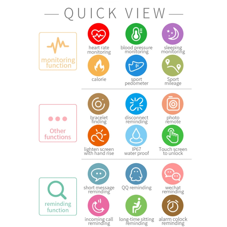 H29 1.14 inches IPS Color Screen Smart Bracelet IP67 Waterproof, Support Step Counting / Call Reminder / Heart Rate Monitoring / Sleep Monitoring (Red) by bashfashion