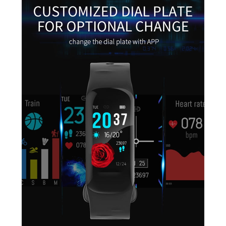 H29 1.14 inches IPS Color Screen Smart Bracelet IP67 Waterproof, Support Step Counting / Call Reminder / Heart Rate Monitoring / Sleep Monitoring (Red) by bashfashion