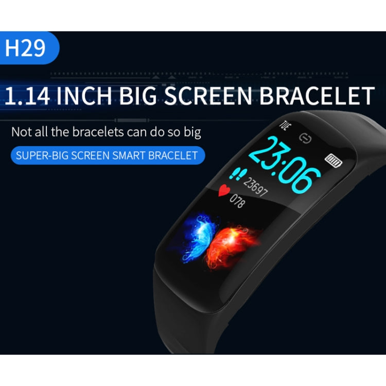 H29 1.14 inches IPS Color Screen Smart Bracelet IP67 Waterproof, Support Step Counting / Call Reminder / Heart Rate Monitoring / Sleep Monitoring (Red) by bashfashion