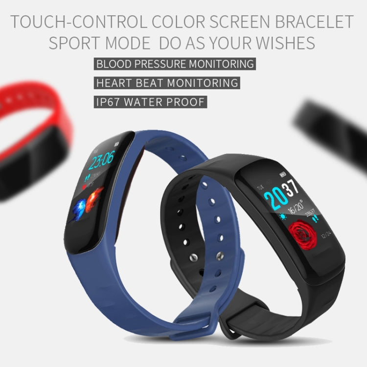 H29 1.14 inches IPS Color Screen Smart Bracelet IP67 Waterproof, Support Step Counting / Call Reminder / Heart Rate Monitoring / Sleep Monitoring (Red) by bashfashion