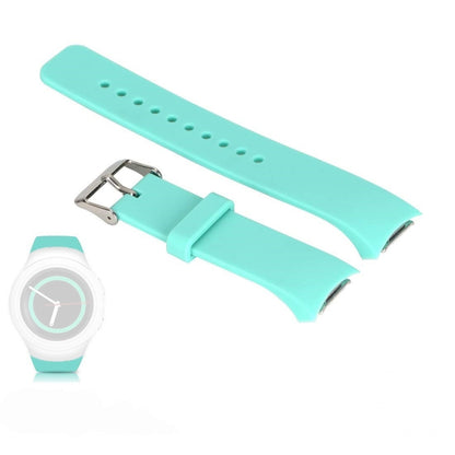 Solid Color Watch Band for Galaxy Gear S2 R720(Cyan) by bashfashion