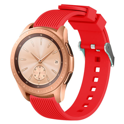 Vertical Grain Watch Band for Galaxy Watch 42mm(Red) by bashfashion