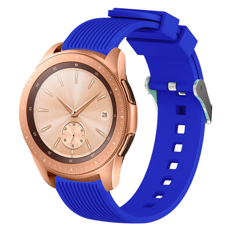 Vertical Grain Watch Band for Galaxy Watch 42mm(Sapphire Blue) by bashfashion