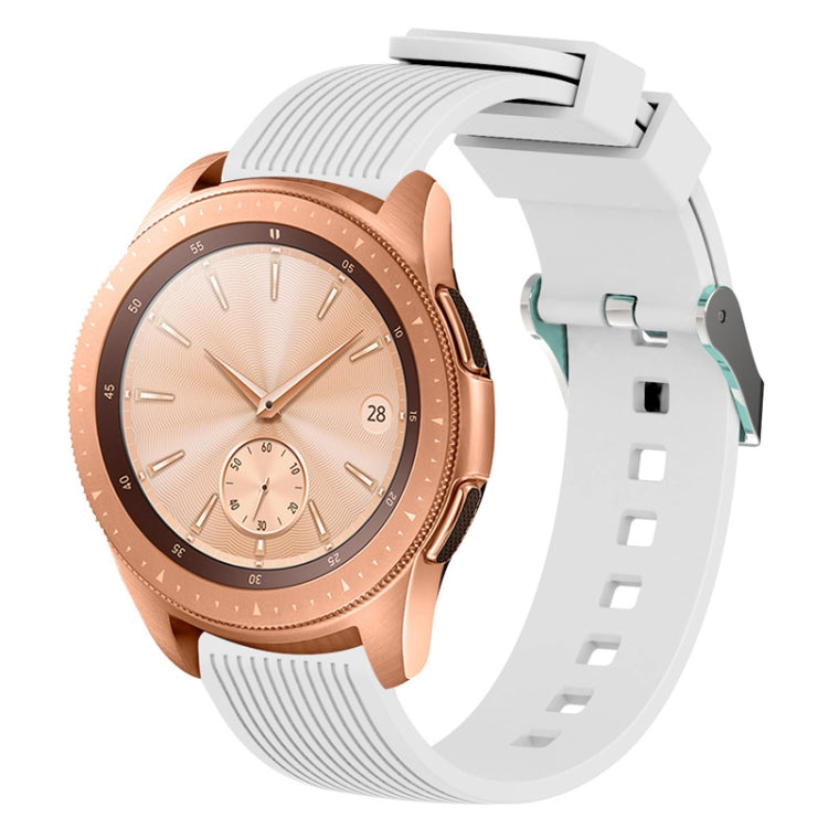 Vertical Grain Watch Band for Galaxy Watch 42mm(White) by bashfashion