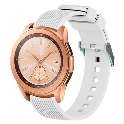 Vertical Grain Watch Band for Galaxy Watch 42mm(White) by bashfashion