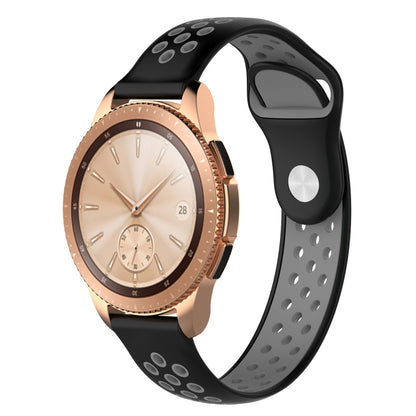 Double Color Watch Band for Galaxy Watch 42mm(Black Grey) by bashfashion