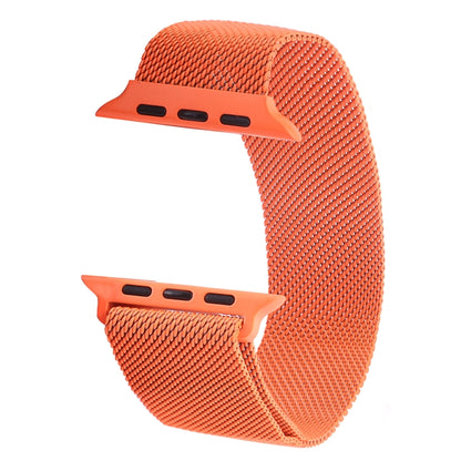 Milanese Loop Magnetic Stainless Steel Watch Band for Apple Watch Ultra 49mm&Watch Ultra 2 49mm / Series 10 46mm / 9&8&7 45mm / SE 3&SE 2&6&SE&5&4 44mm / 3&2&1 42mm(Orange) by bashfashion