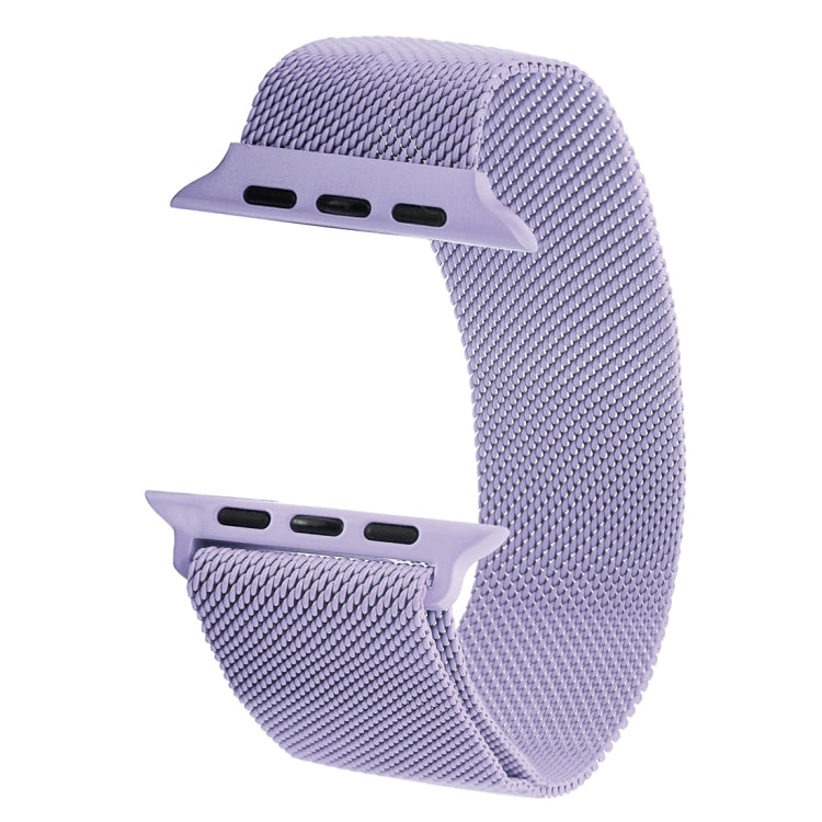 Milanese Loop Magnetic Stainless Steel Watch Band for Apple Watch Ultra 49mm&Watch Ultra 2 49mm / Series 10 46mm / 9&8&7 45mm / SE 3&SE 2&6&SE&5&4 44mm / 3&2&1 42mm(Light Purple) by bashfashion