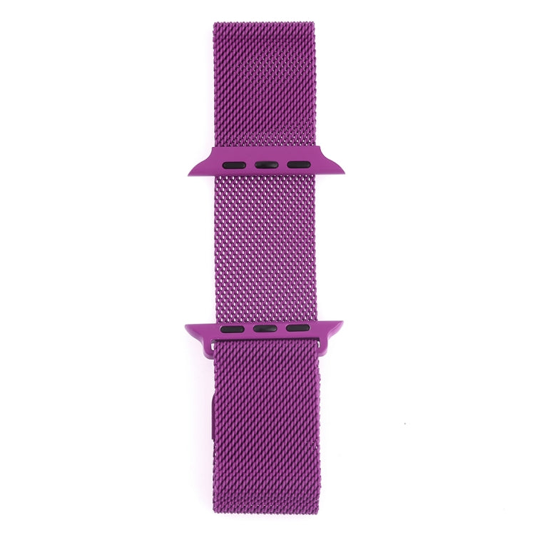 Milanese Loop Magnetic Stainless Steel Watch Band for Apple Watch Ultra 49mm&Watch Ultra 2 49mm / Series 10 46mm / 9&8&7 45mm / SE 3&SE 2&6&SE&5&4 44mm / 3&2&1 42mm(Purple) by bashfashion