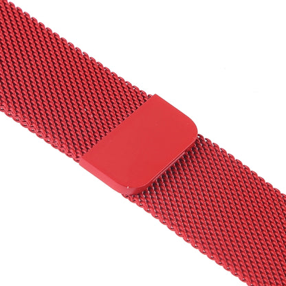 Milanese Loop Magnetic Stainless Steel Watch Band for Apple Watch Ultra 49mm&Watch Ultra 2 49mm / Series 10 46mm / 9&8&7 45mm / SE 3&SE 2&6&SE&5&4 44mm / 3&2&1 42mm(Red) by bashfashion
