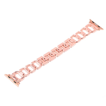 Colorful Diamond Stainless Steel Watch Band for Apple Watch Series 7 41mm / 6 & SE & 5 & 4 40mm / 3 & 2 & 1 38mm(Rose Gold) by bashfashion