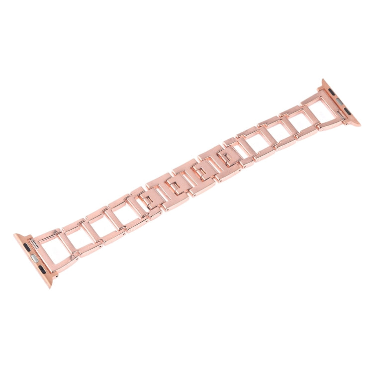 Colorful Diamond Stainless Steel Watch Band for Apple Watch Series 7 41mm / 6 & SE & 5 & 4 40mm / 3 & 2 & 1 38mm(Rose Gold) by bashfashion
