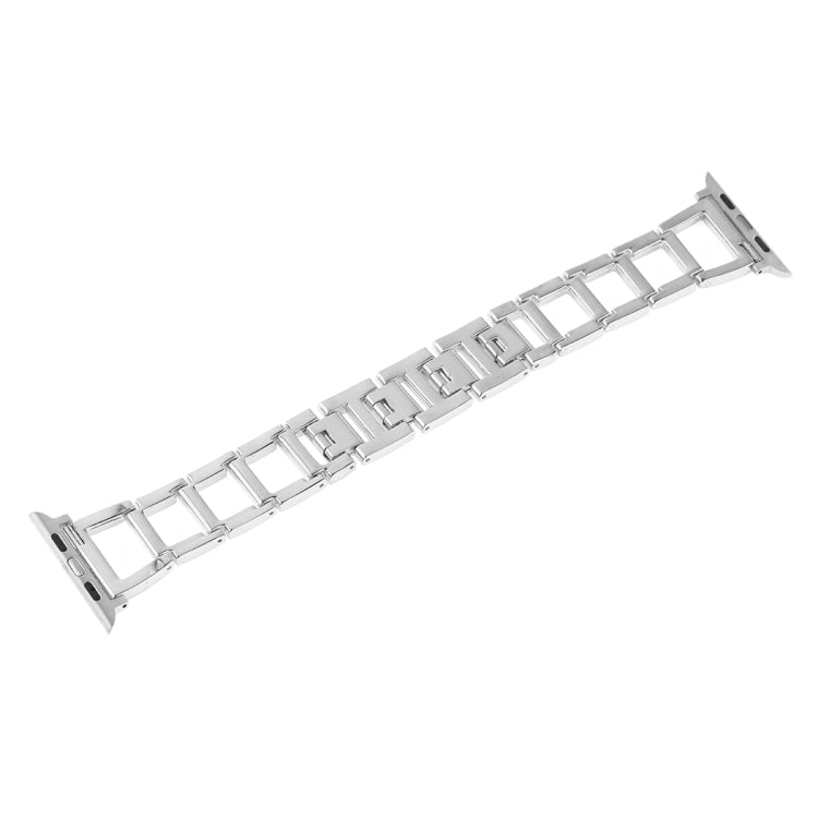 Colorful Diamond Stainless Steel Watch Band for Apple Watch Series 7 41mm / 6 & SE & 5 & 4 40mm / 3 & 2 & 1 38mm(Silver) by bashfashion