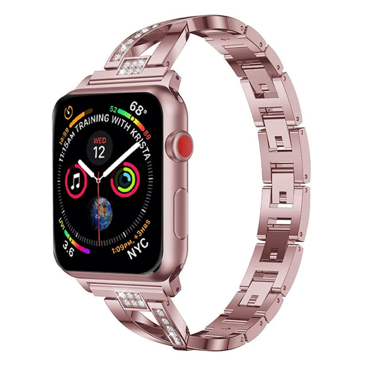 Colorful Diamond Stainless Steel Watch Band for Apple Watch Series 7 45mm / 6 & SE & 5 & 4 44mm / 3 & 2 & 1 42mm(Purple) by bashfashion