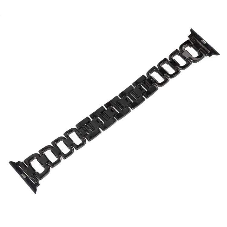 Colorful Diamond Stainless Steel Watch Band for Apple Watch Series 7 45mm / 6 & SE & 5 & 4 44mm / 3 & 2 & 1 42mm(Black) by bashfashion
