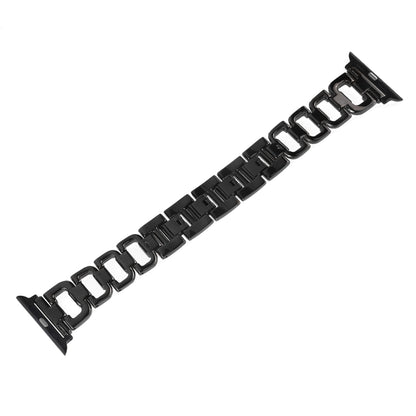 Colorful Diamond Stainless Steel Watch Band for Apple Watch Series 7 45mm / 6 & SE & 5 & 4 44mm / 3 & 2 & 1 42mm(Black) by bashfashion