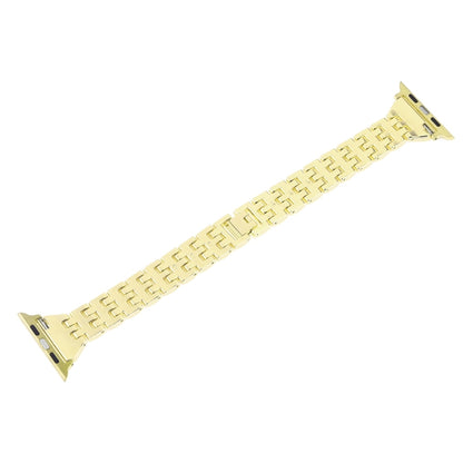 Colorful Diamond Stainless Steel Watch Band for Apple Watch Series 7 45mm / 6 & SE & 5 & 4 44mm / 3 & 2 & 1 42mm(Gold) by bashfashion