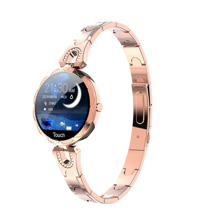 AK15 Fashion Smart Female Bracelet, 1.08 inch Color LCD Screen, IP67 Waterproof, Support Heart Rate Monitoring / Sleep Monitoring / Remote Photography (Rose Gold) by bashfashion