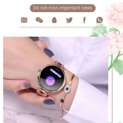 AK15 Fashion Smart Female Bracelet, 1.08 inch Color LCD Screen, IP67 Waterproof, Support Heart Rate Monitoring / Sleep Monitoring / Remote Photography (Rose Gold) by bashfashion