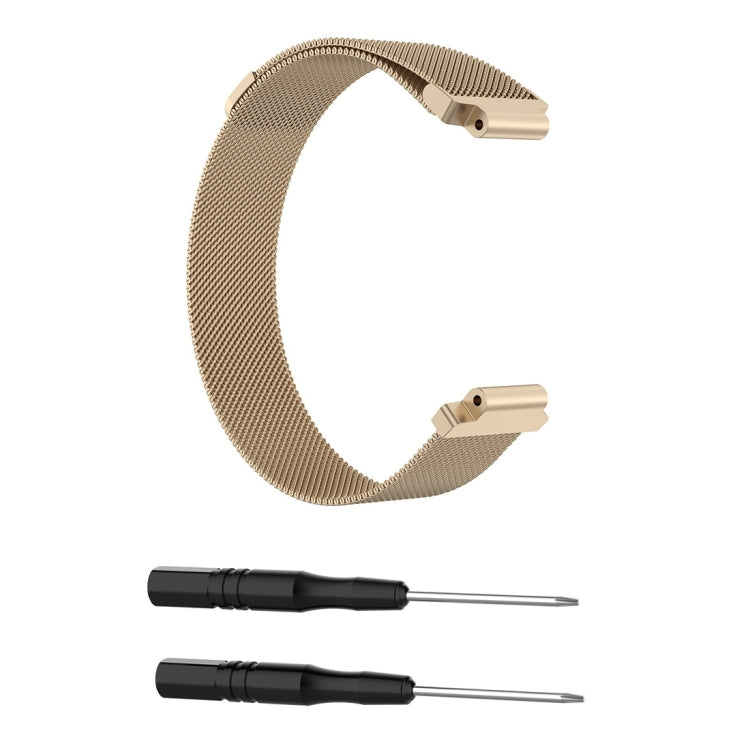 Milanese Watch Band for Garmin Forerunner 235 22cm(Champagne Gold) by bashfashion