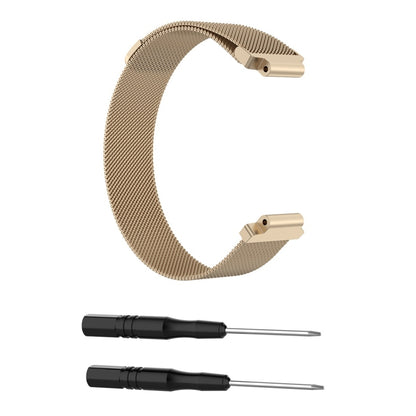 Milanese Watch Band for Garmin Forerunner 235 22cm(Champagne Gold) by bashfashion