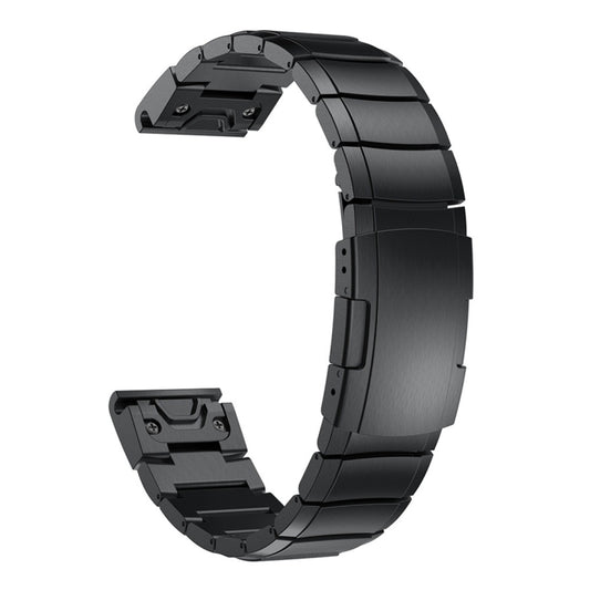 Quick Dismantling Steel Watch Band for Garmin Fenix 5 22mm(Black) by bashfashion