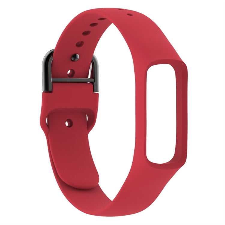 Smart Watch Pure Color Silicone Watch Band for Galaxy Fit-e(Red) by bashfashion