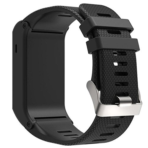 Silicone Sport Watch Band for Garmin Vivoactive HR(Black) by bashfashion