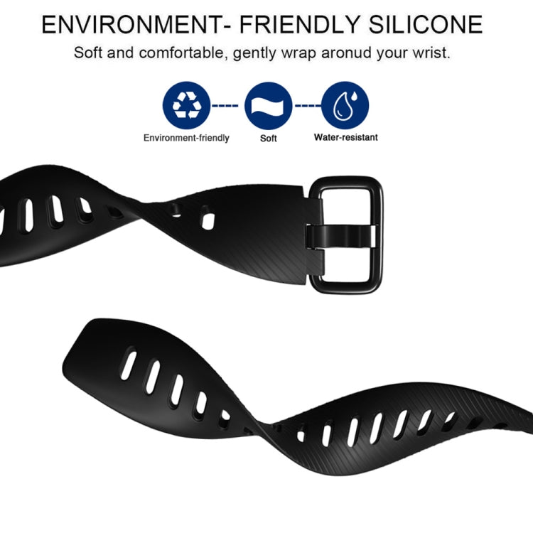 Smart Watch Silicone Watch Band for Huawei Honor Band 4 / Band 5(Black) by bashfashion