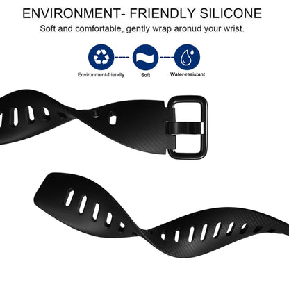 Smart Watch Silicone Watch Band for Huawei Honor Band 4 / Band 5(Black) by bashfashion